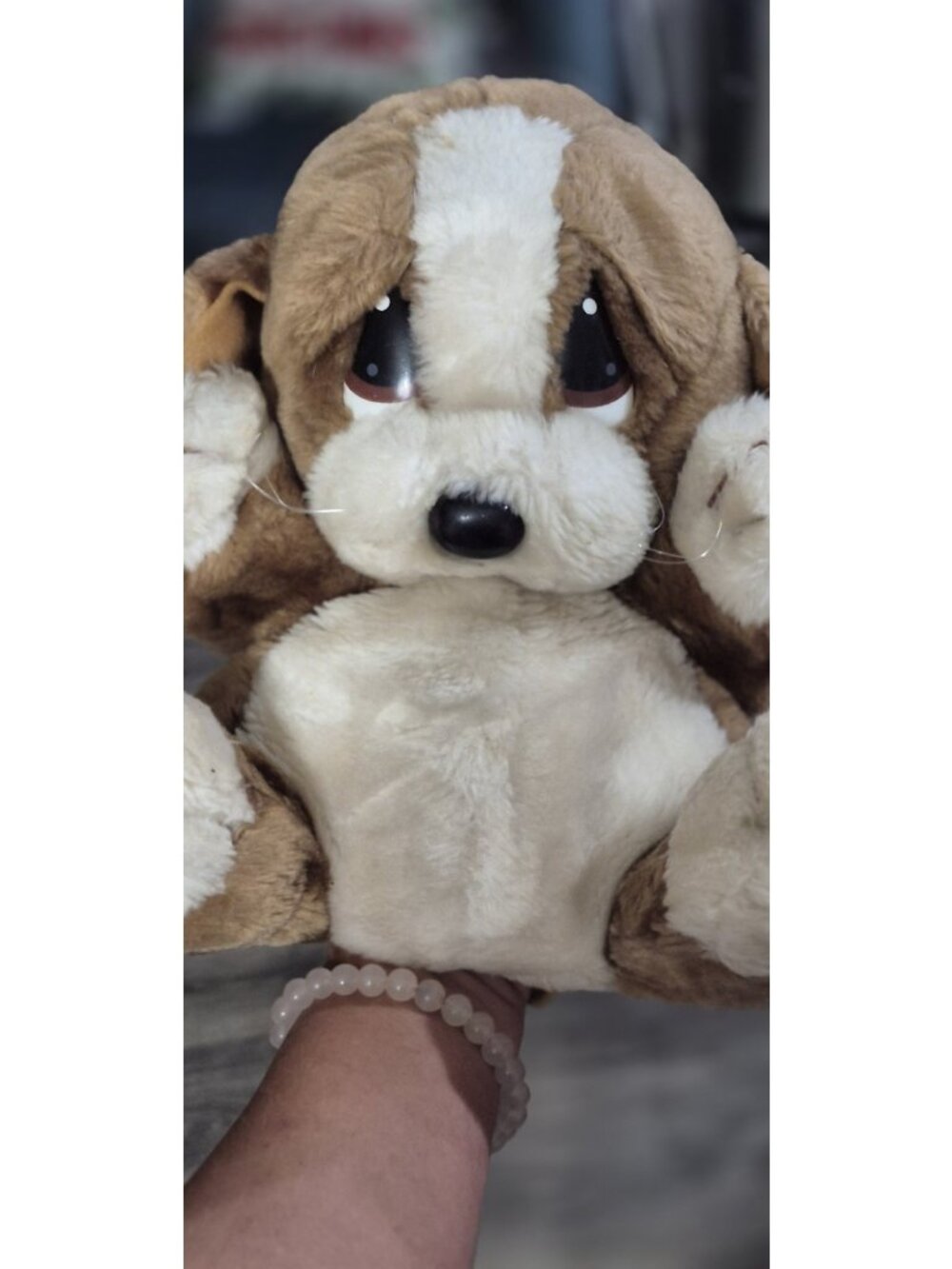 Vintage Applause 1987 Plush Sad Sam Basset Hound Puppet Giordano 9" Brown White